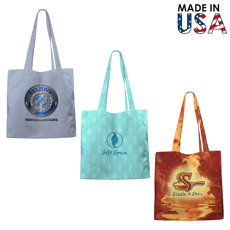 14x16x3 Full-Color Poly Canvas Tote with 3" Gusset