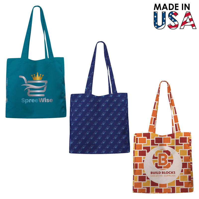 15x17x5 Full-Color Poly Canvas Tote with 5" Gusset