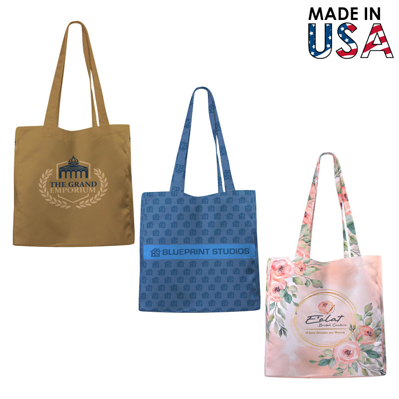 16x18x3 Full-Color Poly Canvas Tote with 3" Gusset