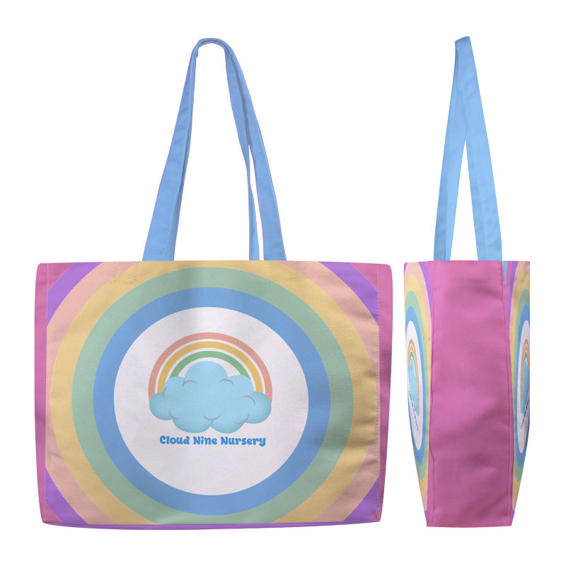 16x14x5 Poly Canvas 5-Panel Tote with 5" Gusset