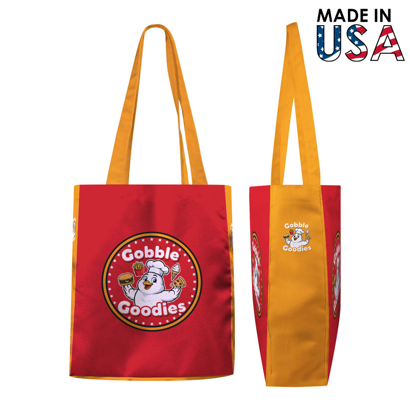 14x16x5 Full-Color Poly Canvas Tote with 5" Gusset