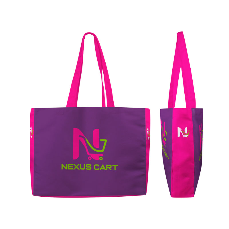 14x12x3 Poly Canvas 5-Panel Tote with 3" Gusset