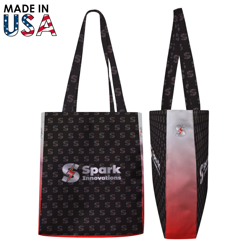 15x17x3 Full-Color Poly Canvas Tote with 3" Gusset