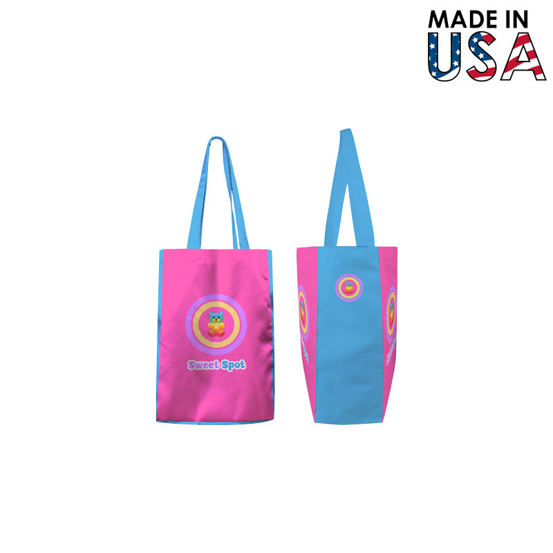 8x10x5 Full-Color Poly Canvas Tote with 5" Gusset