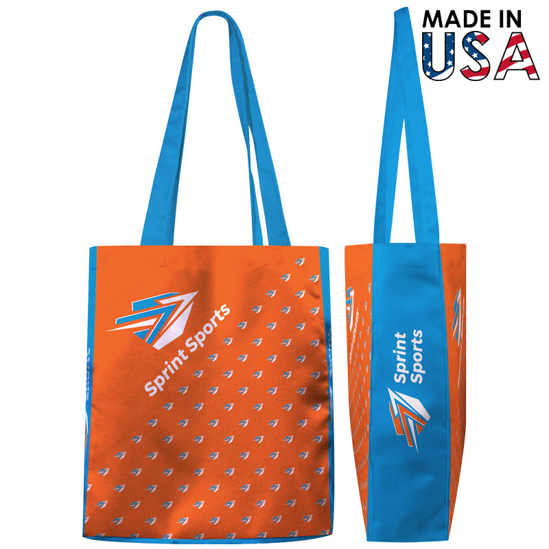 16x18x5 Full-Color Poly Canvas Tote with 5" Gusset