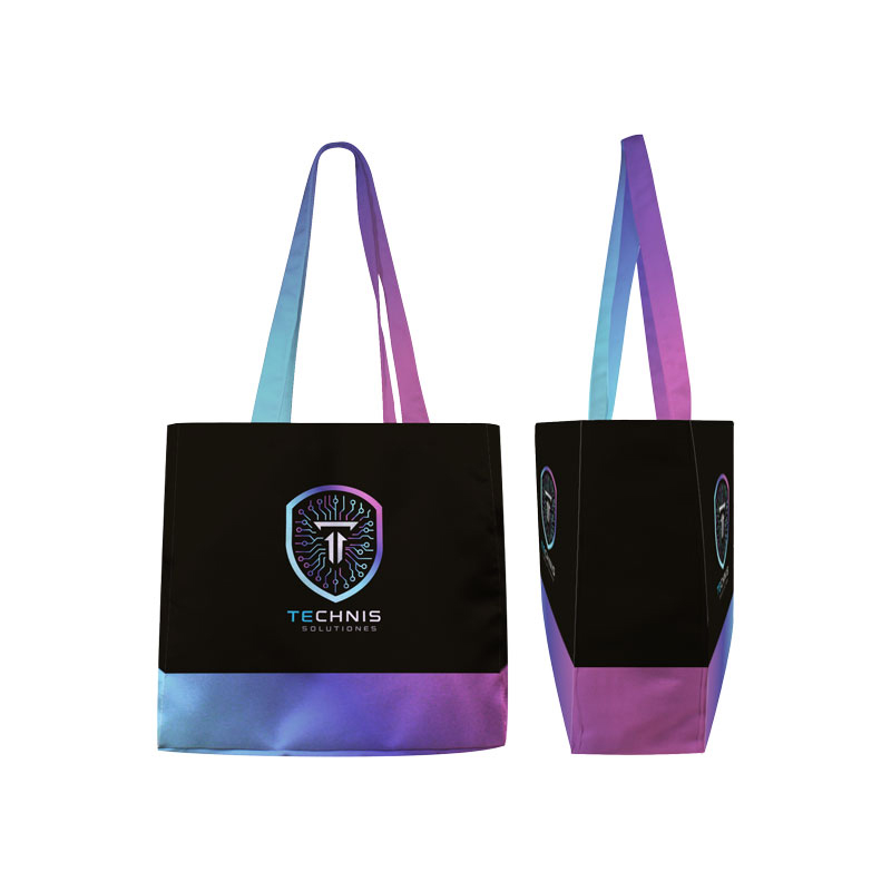 12x12x5 Poly Canvas 5-Panel Tote with 5" Gusset