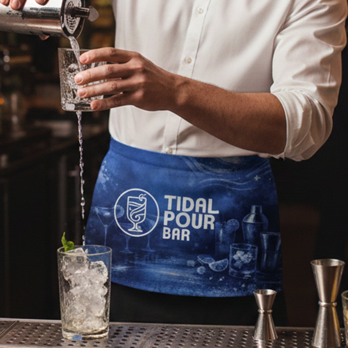 Full-Color Poly Canvas Server Apron