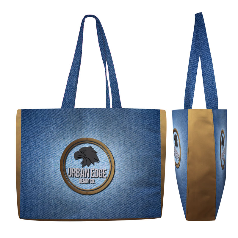 16x14x3 Poly Canvas 5-Panel Tote with 3" Gusset